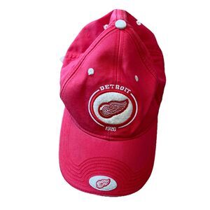 Vintage NHL Detroit Red Wings 1926 Hat OSFA Red Cap Strap Back